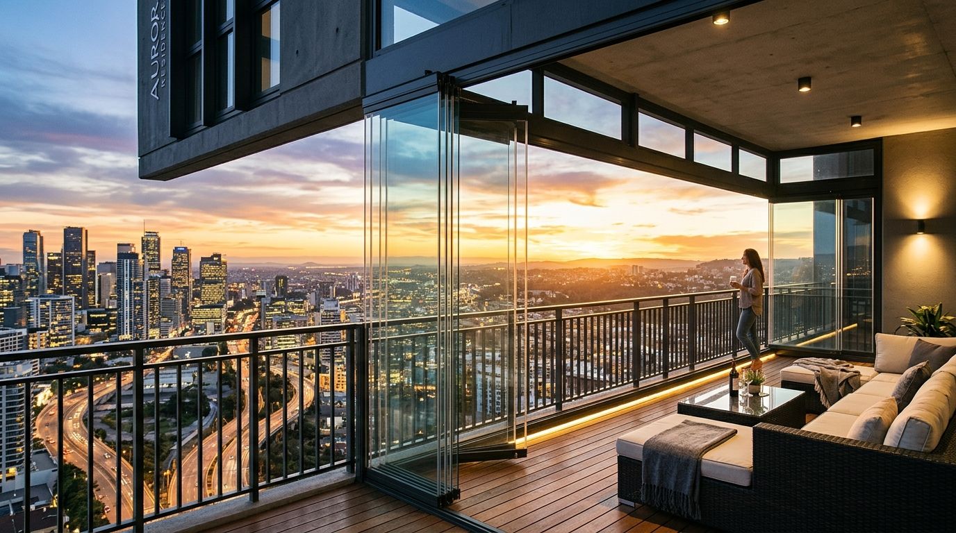Panoramik manzaralı modern cam balkon uygulaması