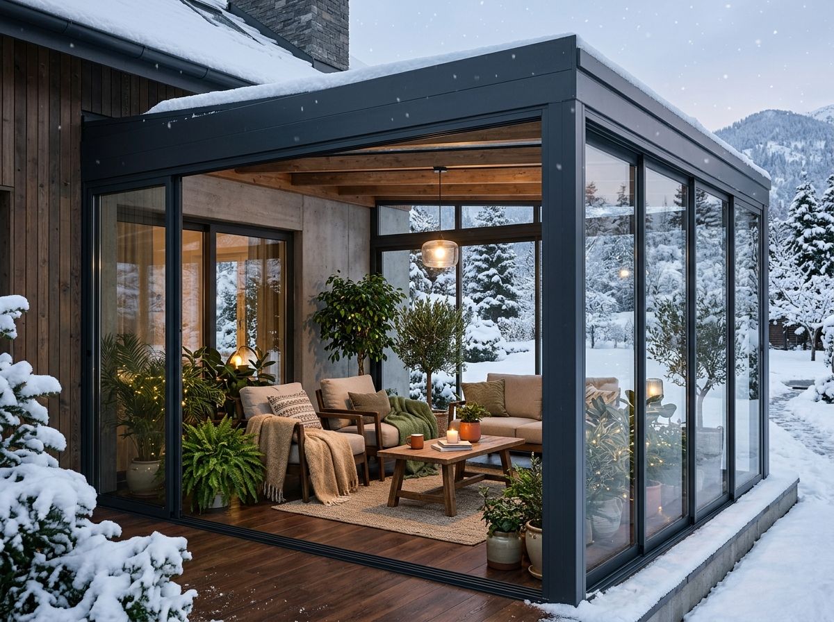 Pres Cam Balkon tarafından uygulanmış kış bahçesi